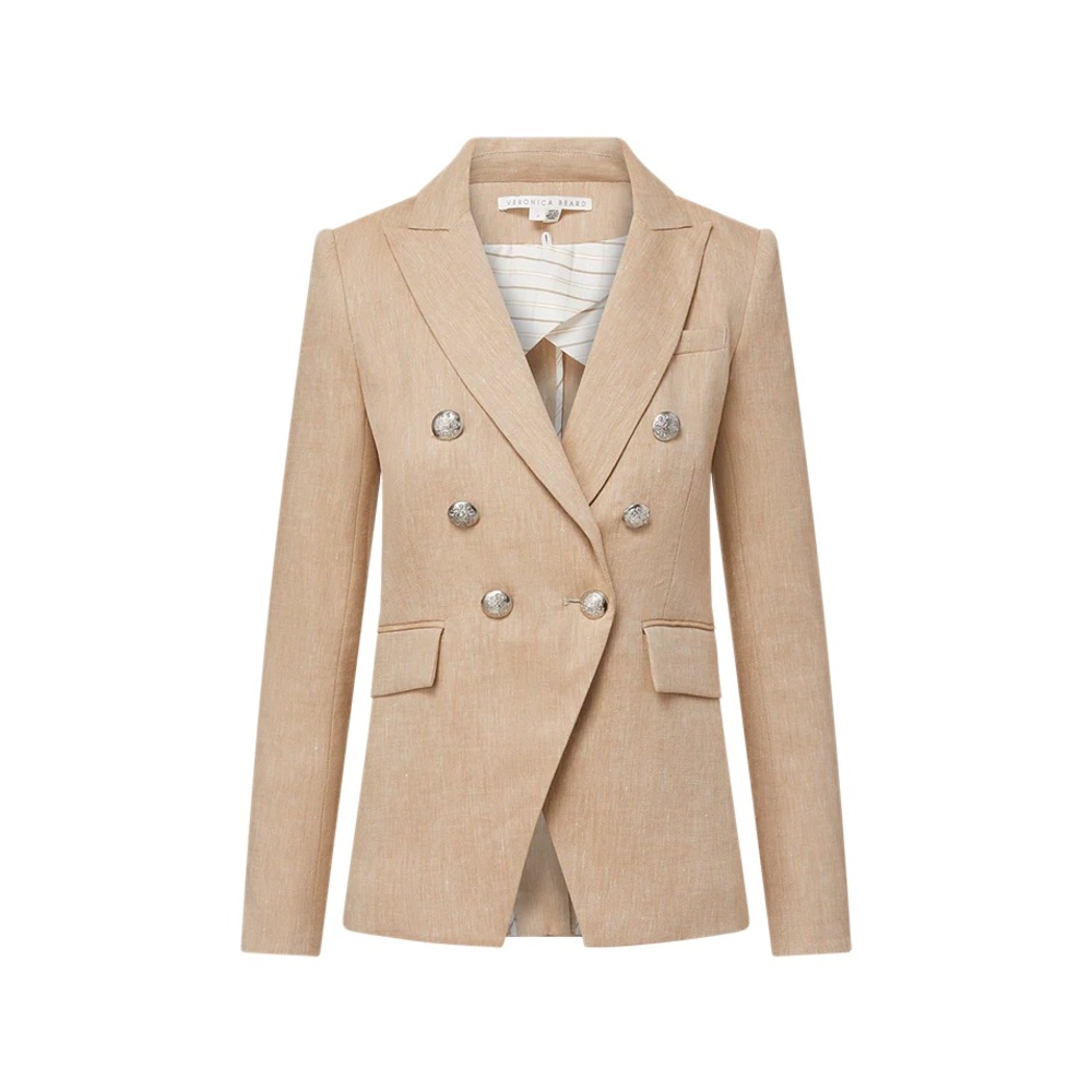 Veronica Beard Miller Linen Dickey Jacket. Perfect tan.Pristine